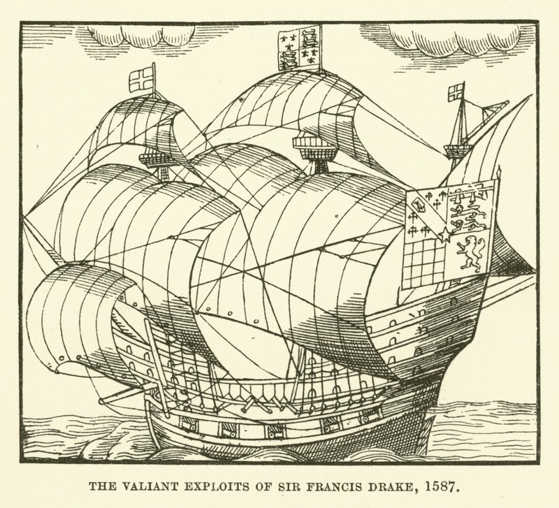 The Valiant Exploits of Sir Francis Drake, 1587 by English School