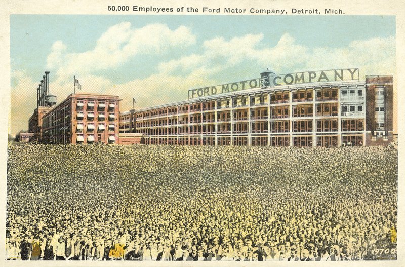 50,000 employees of the Ford Motor Company, Detroit, Michigan by English Photographer