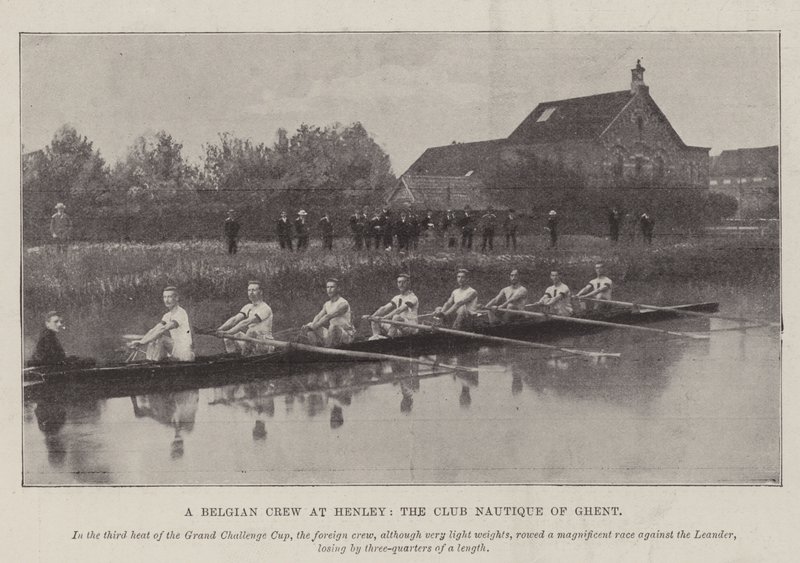 A Belgian Crew at Henley, the Club Nautique of Ghent by English Photographer