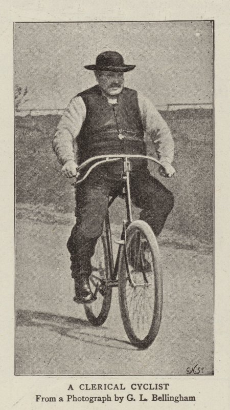 A Clerical Cyclist by English Photographer