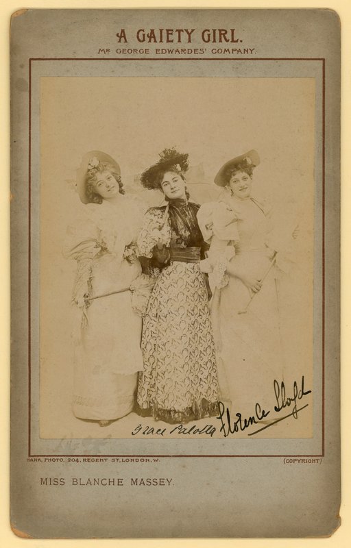 A Gaiety Girl - Miss Blanche Massey, Grace Palotta, Florence Lloyd by English Photographer