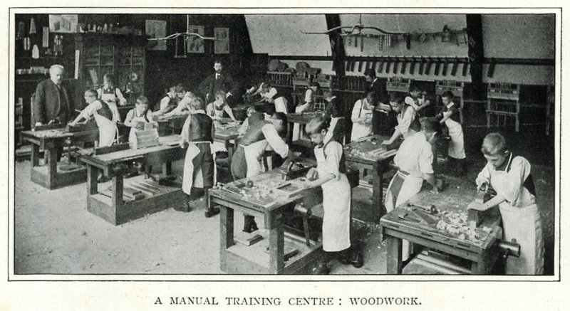 A Manual Training Centre: Woodwork by English Photographer