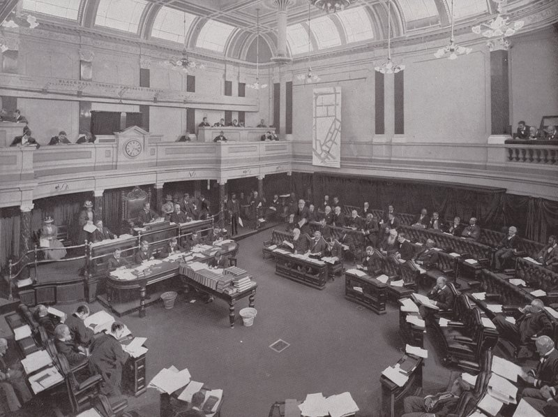 A Meeting of the London County Council by English Photographer