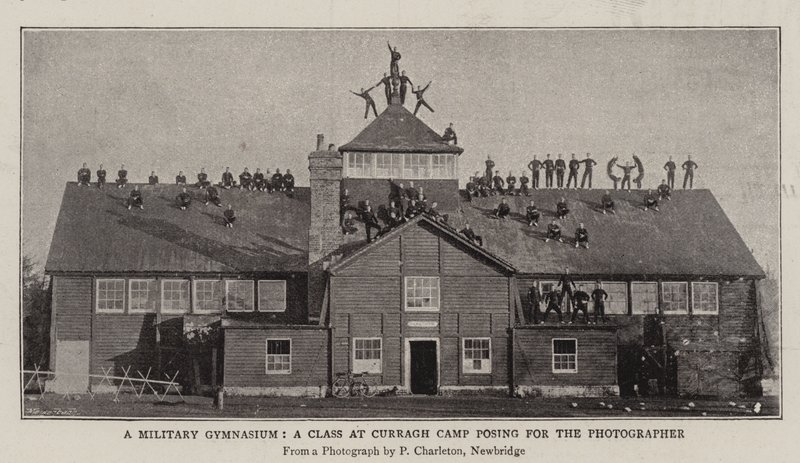 A Military Gymnasium, a Class at Curragh Camp Posing for the Photographer by English Photographer