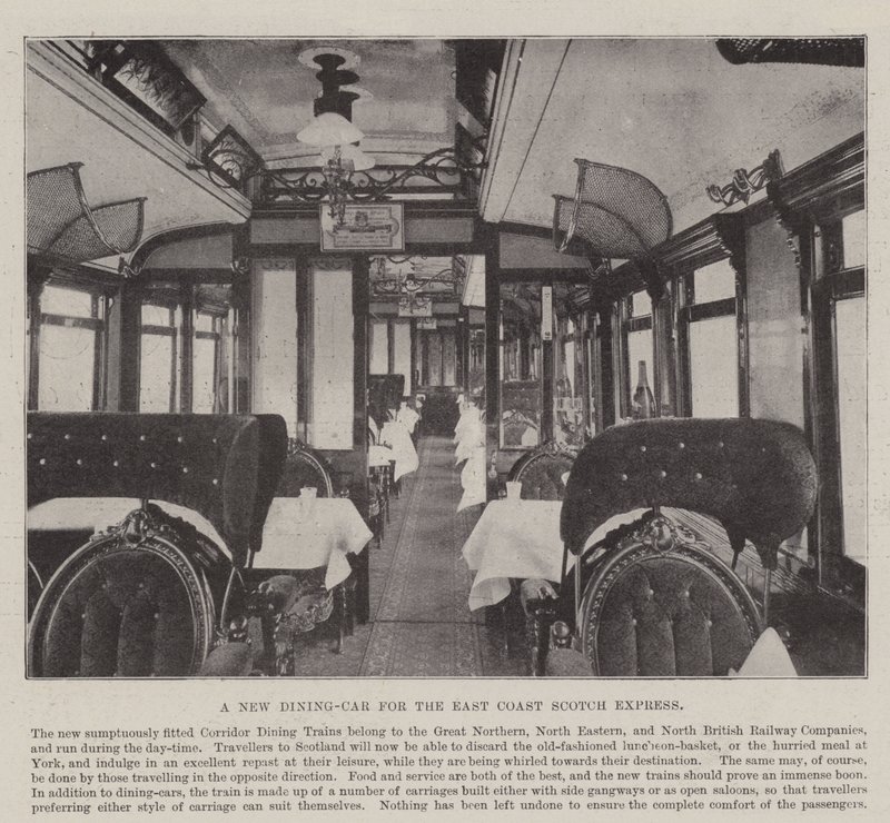 A New Dining-Car for the East Coast Scotch Express by English Photographer