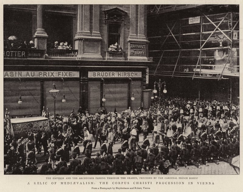 A Relic of Mediaevalism, the Corpus Christi Procession in Vienna by English Photographer