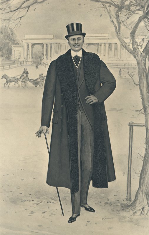A Good Serviceable Overcoat, Lined Musquash with Beaver Collar by English Photographer