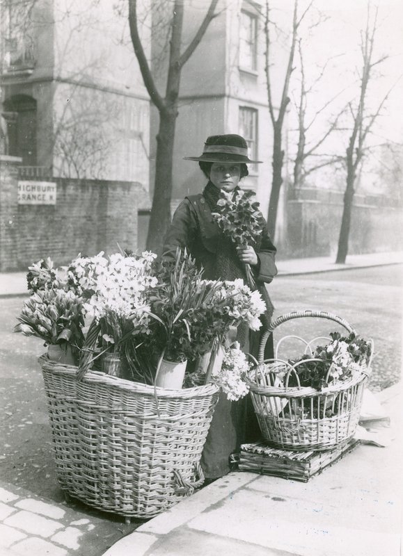 A Woman Flower Seller by English Photographer