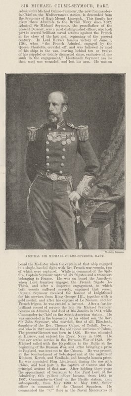 Admiral Sir Michael Culme-Seymour by English Photographer