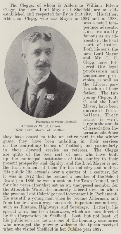 Alderman W. E. Clegg, New Lord Mayor of Sheffield by English Photographer