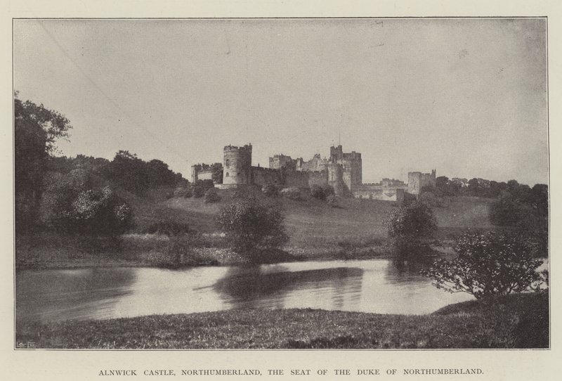 Alnwick Castle, Northumberland, the Seat of the Duke of Northumberland by English Photographer