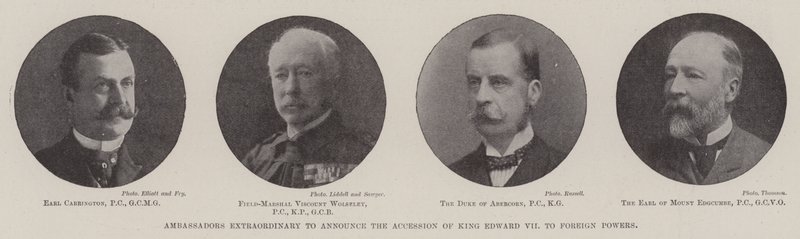 Ambassadors Extraordinary to Announce the Accession of King Edward VII to Foreign Powers by English Photographer