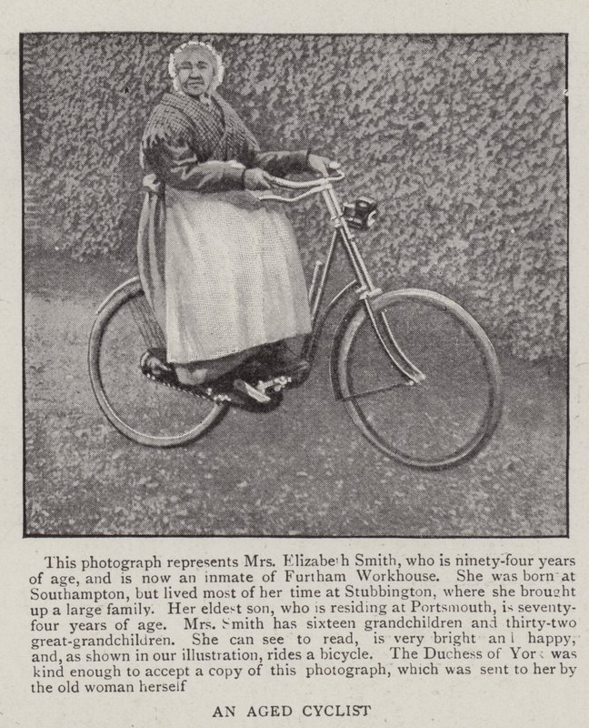 An Aged Cyclist by English Photographer