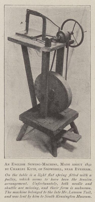 An English Sewing-Machine, Made about 1842 by Charles Kyte, of Snowshill, near Evesham by English Photographer