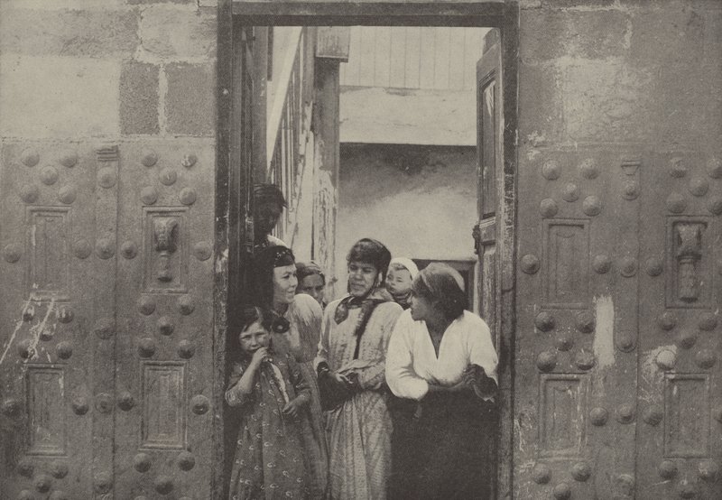Ancient stone doors, Tiberias, A city on Lake Galilee, in the neighborhood of which our Savior by English Photographer