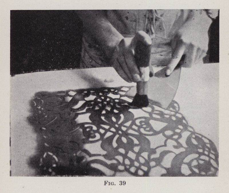 Application of Stencils to Surfaces by English Photographer