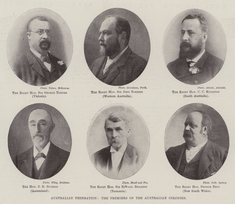 Australian Federation, the Premiers of the Australian Colonies by English Photographer