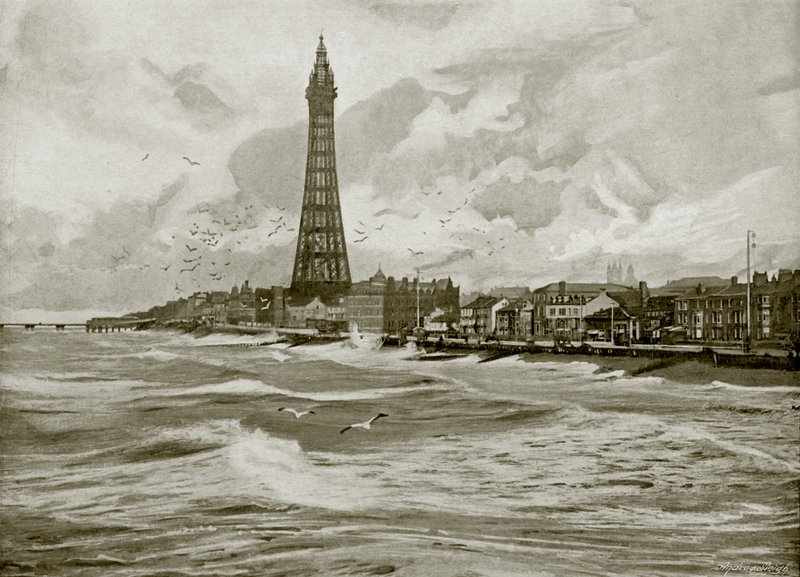 Blackpool, with its Eiffel Tower by English Photographer