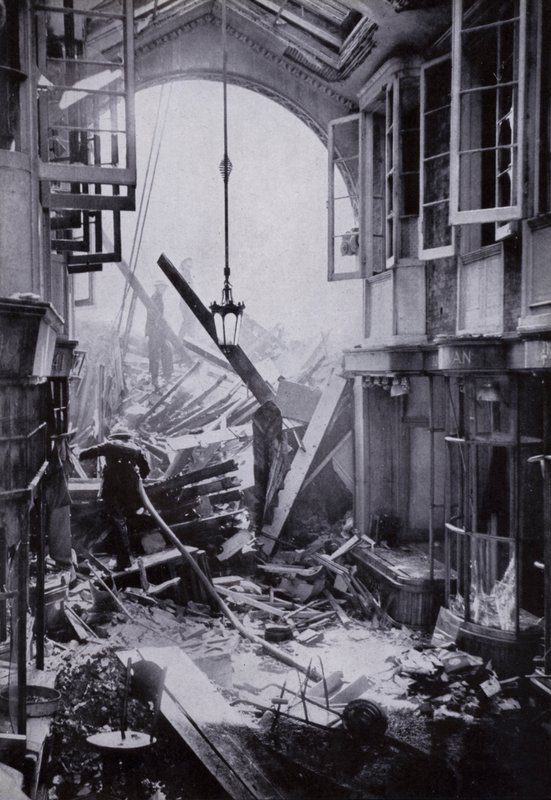 Bomb Damage to the Burlington Arcade, Piccadilly, London by English Photographer