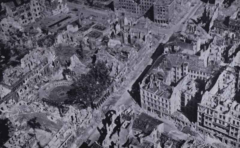 Bombed ruins of Berlin, Germany, World War II by English Photographer