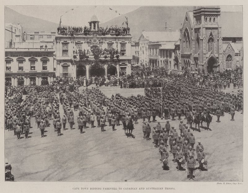 Cape Town bidding Farewell to Canadian and Australian Troops by English Photographer