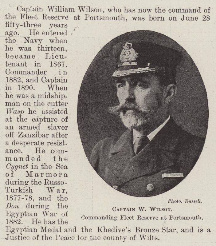 Captain W Wilson, commanding Fleet Reserve at Portsmouth by English Photographer