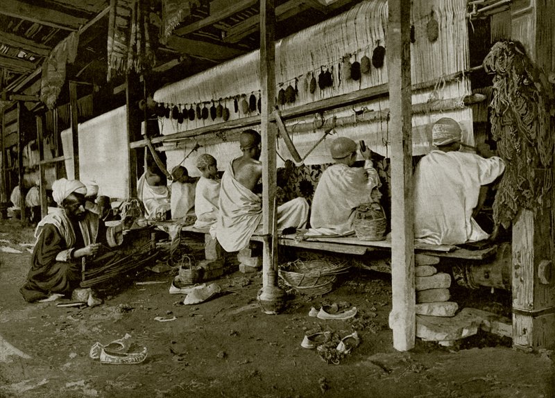 Carpet-Weaving in India by English Photographer