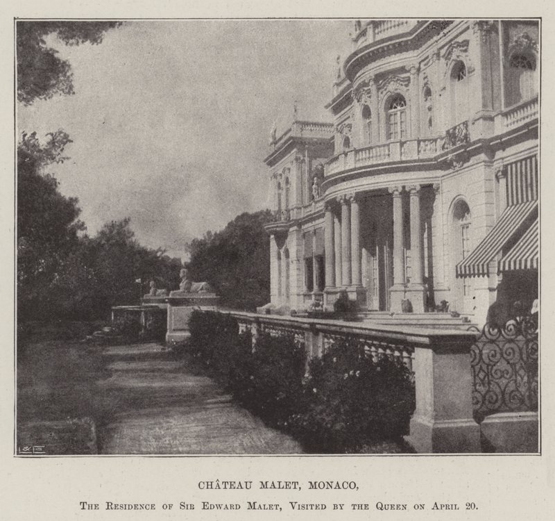 Chateau Malet, Monaco, the Residence of Sir Edward Malet, Visited by the Queen on 20 April by English Photographer