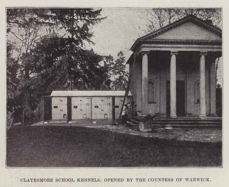 Clayesmore School, Kennels, Opened by the Countess of Warwick by English Photographer