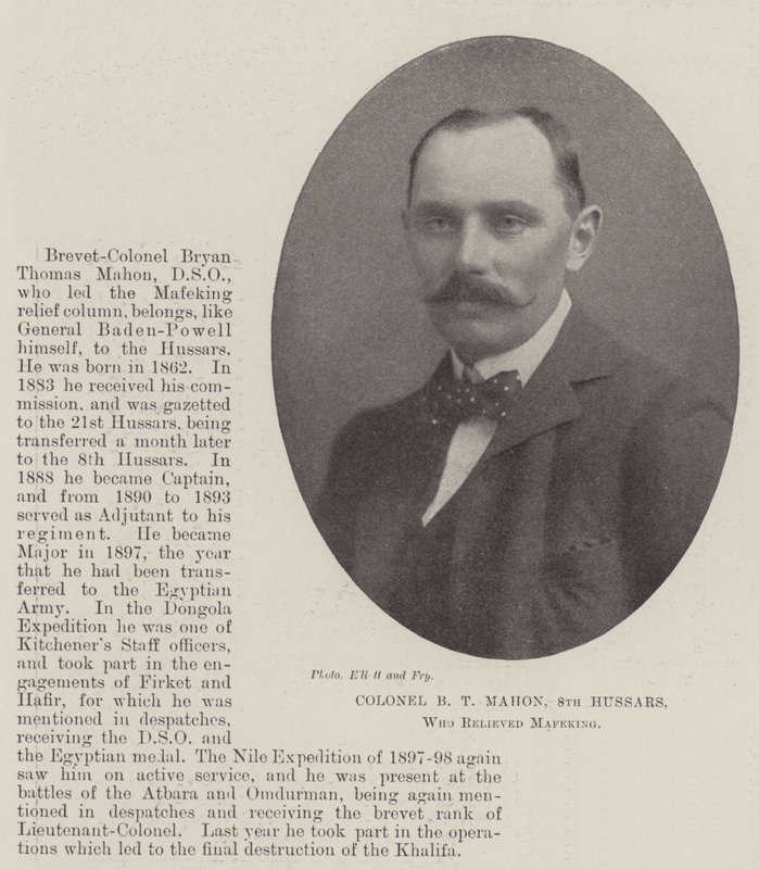 Colonel B T Mahon, 8th Hussars, who relieved Mafeking by English Photographer