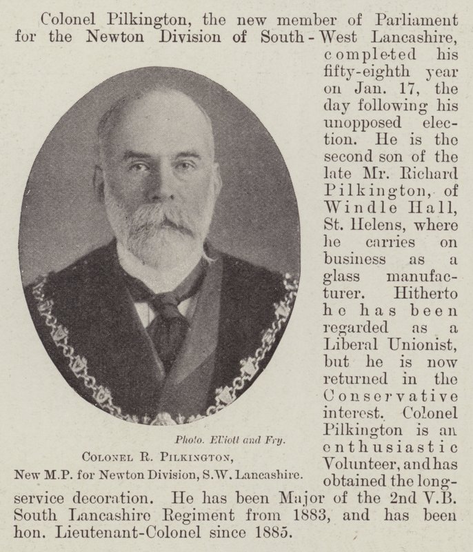 Colonel R. Pilkington, New MP for Newton Division, SW Lancashire by English Photographer