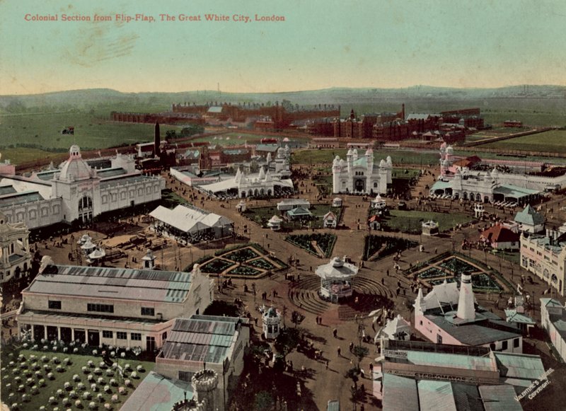 Colonial Section from Flip-Flap, The Great White City, London by English Photographer