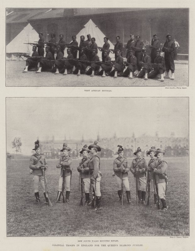Colonial Troops in England for the Queen
