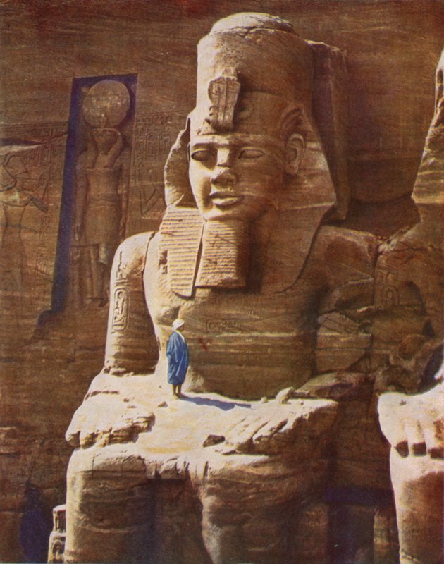 Colossal Seated Figure of Rameses II At Abu-Simbel by English Photographer