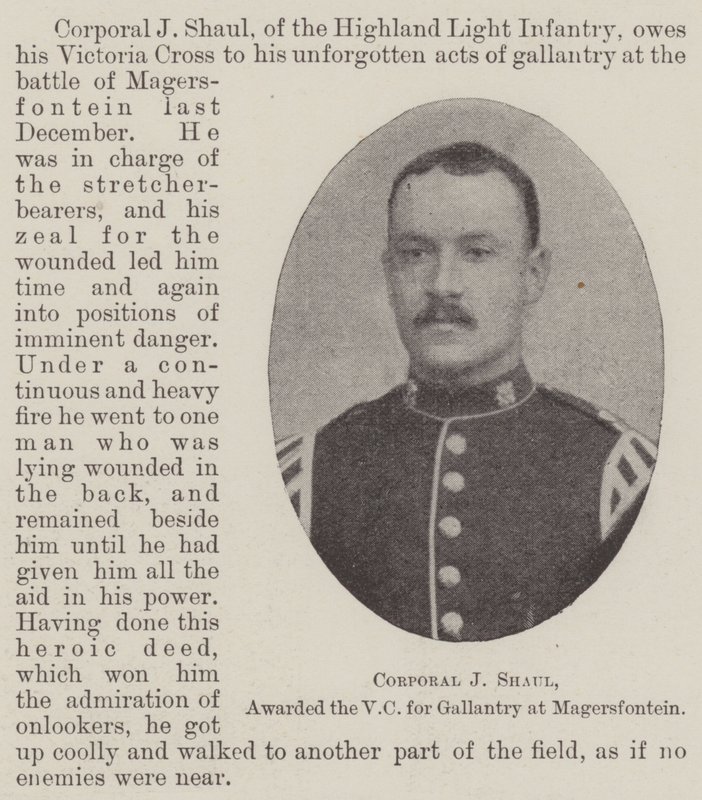 Corporal J Shaul, awarded the VC for gallantry at Magersfontein by English Photographer