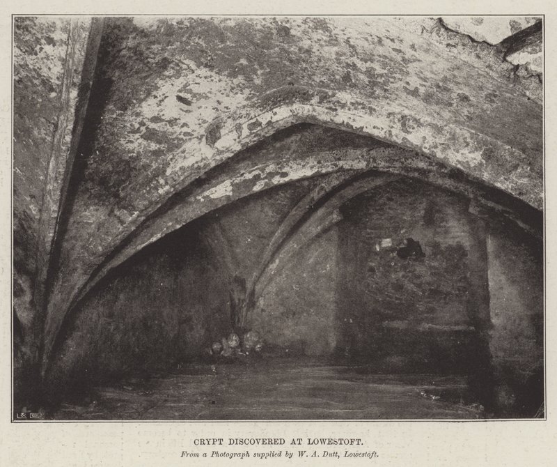 Crypt Discovered at Lowestoft by English Photographer