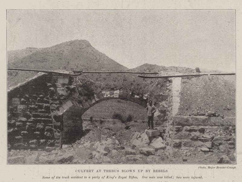 Culvert at Thebus blown up by Rebels by English Photographer