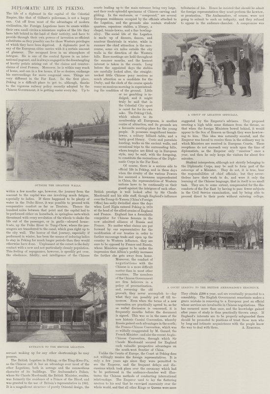 Diplomatic Life in Peking by English Photographer