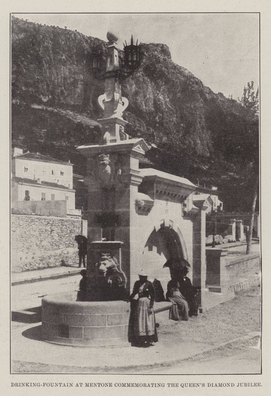 Drinking-Fountain at Mentone Commemorating the Queen