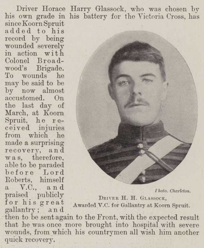 Driver H H Glassock, awarded VC for Gallantry at Koorn Spruit by English Photographer