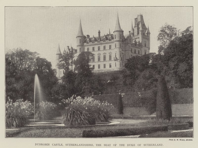Dunrobin Castle, Sutherlandshire, the Seat of the Duke of Sutherland by English Photographer