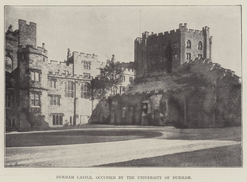 Durham Castle, occupied by the University of Durham by English Photographer