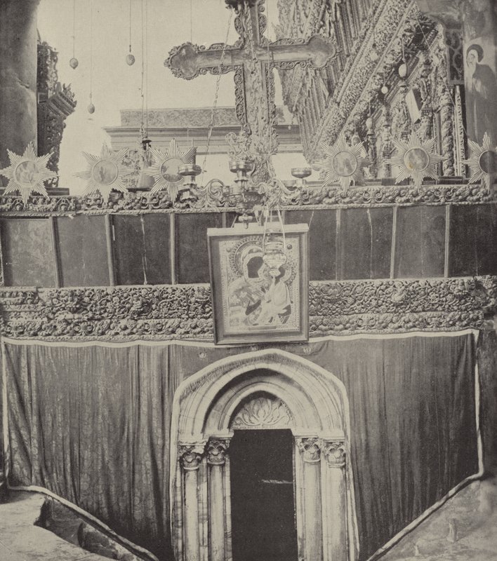 Entrance to grotto in Church of Nativity, in the neighborhood where Boaz and Ruth met by English Photographer