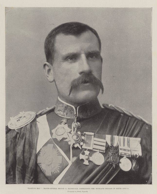 Fighting Mac, Major-General Hector A Macdonald, commanding the Highland Brigade in South Africa by English Photographer
