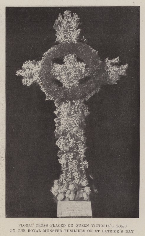 Floral Cross Placed on Queen Victoria