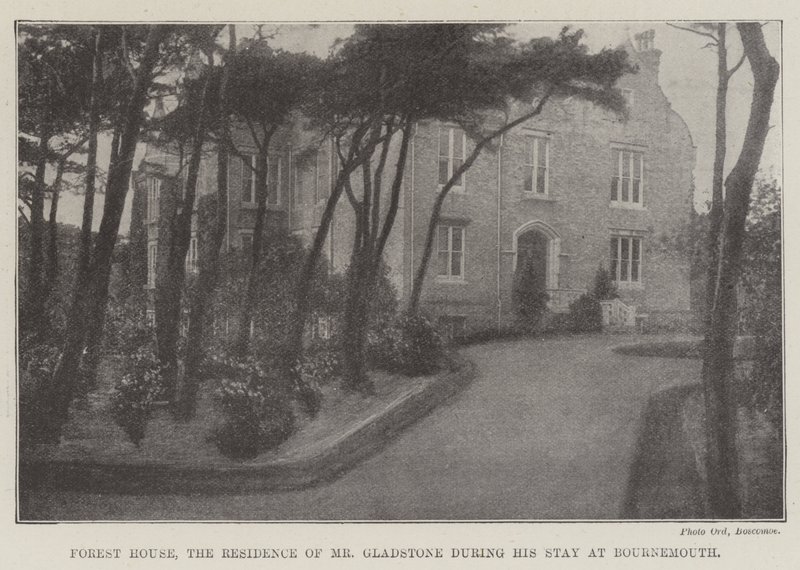 Forest House, the Residence of Mr Gladstone during his Stay at Bournemouth by English Photographer