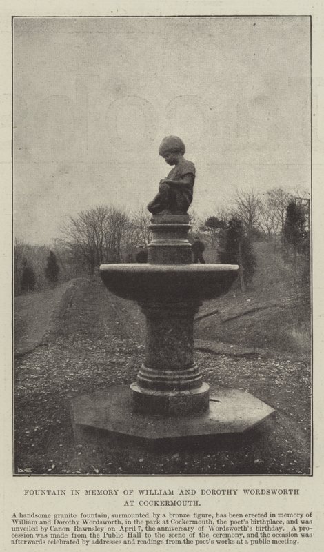 Fountain in Memory of William and Dorothy Wordsworth at Cockermouth by English Photographer