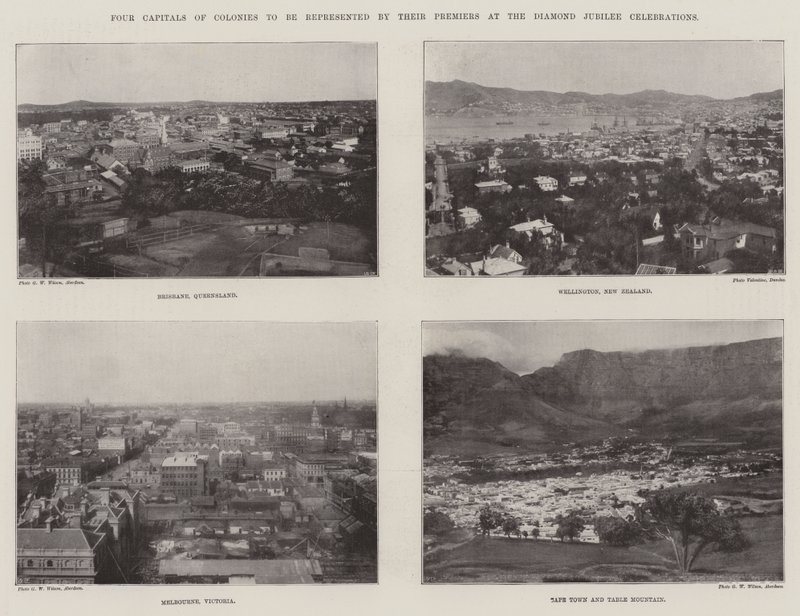 Four Capitals of Colonies to be Represented by Their Premiers at the Diamond Jubilee Celebrations by English Photographer