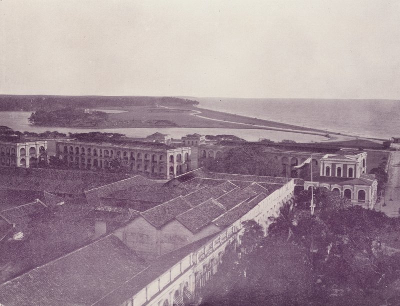 Galle Face and Barracks, Colombo, Ceylon by English Photographer