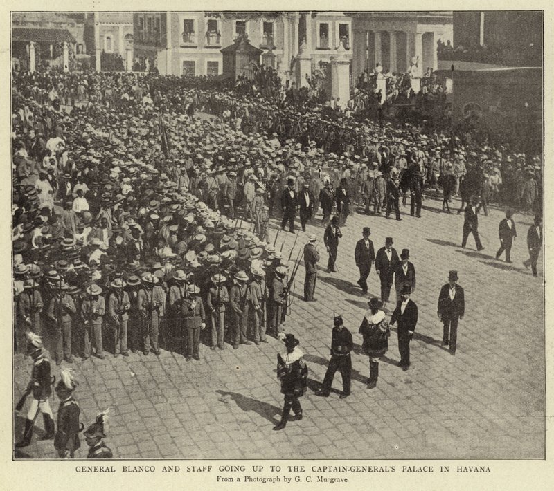 General Blanco and Staff Going Up to the Captain-General